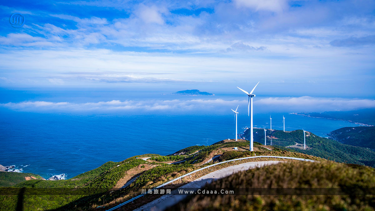 中国最美海岛风电场-上川岛风车山-风力发电场