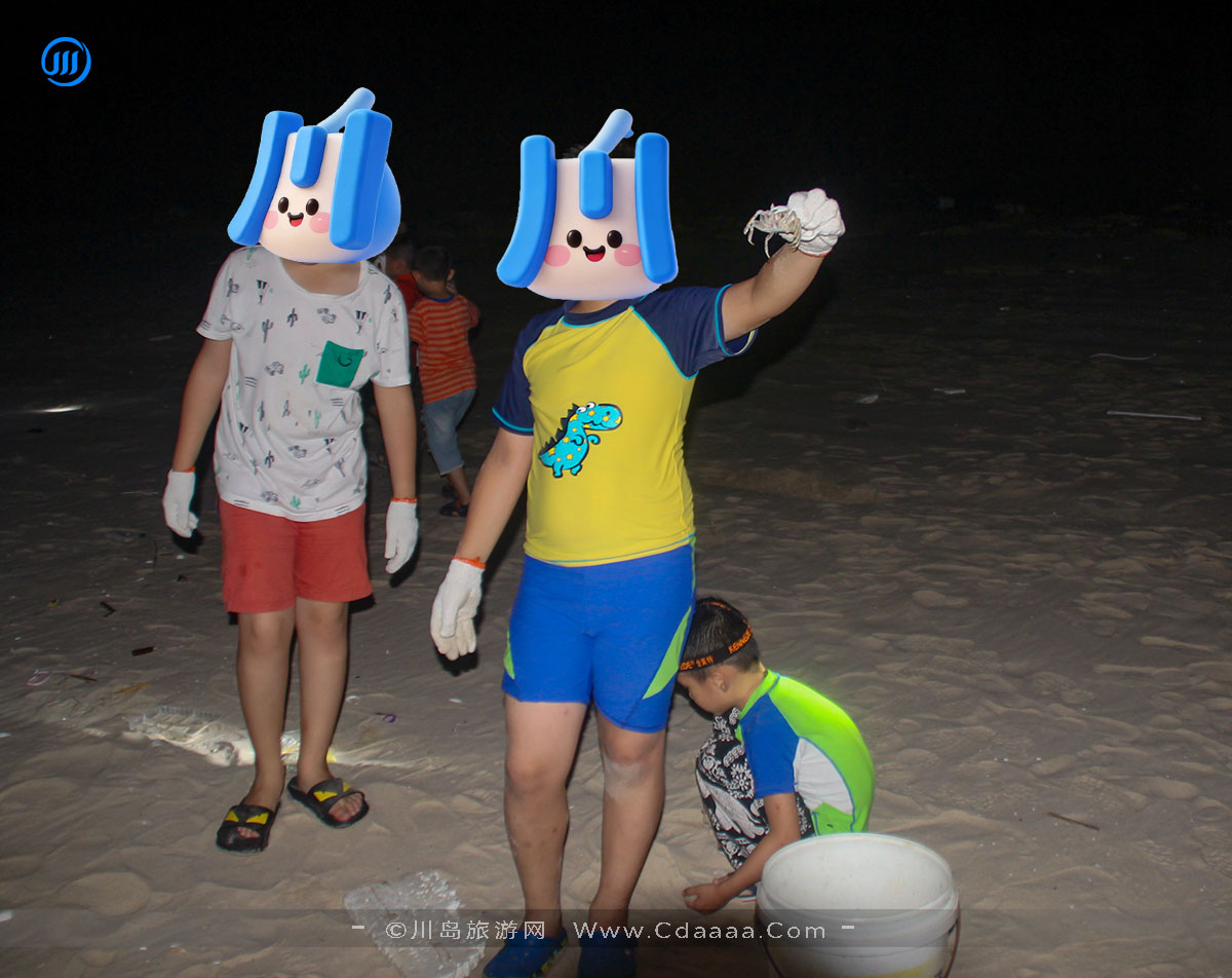 上川岛沙滩疯狂夜捉沙蟹 你玩过吗？